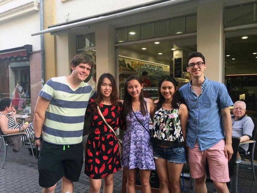 Five students pictured together
